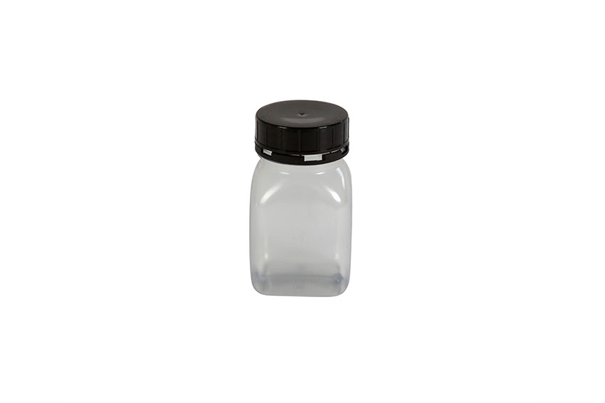 Square container wide opening - 200ml - serie 310 PVC - with sealable lid 