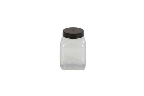 Pot carre à large ouverture - 300ml - serie 310 PVC/petg