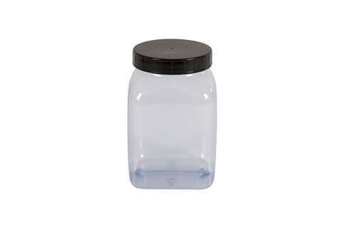 Pot carre à large ouverture - 1000ml - serie 310 PVC/petg