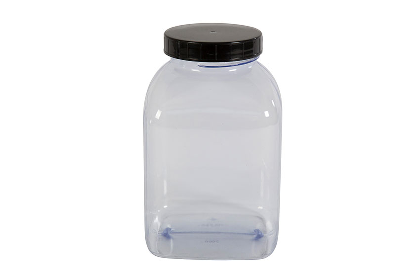 Square container wide opening - 2000ml - serie 310 PVC/petg 