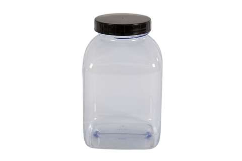 Pot carre à large ouverture - 2000ml - serie 310 PVC/petg