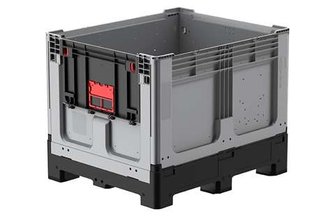 Logifold Box 1200x1000x970mm - 855l – geschlossen – 4 Füße - Klapptür 1 kurze Seite