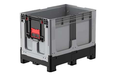 Logifold Box 1200x800x953mm – 660l – geschlossen – 4 Füße - Klapptür 1 kurze Seite