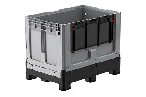 Logifold Box 1200x800x953mm – 660l – geschlossen – 4 Füße - Klapptür 1 lange Seite