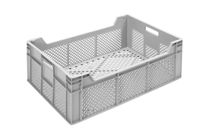 Bac de stockage empilable Multi 45l - 600x400x220mm - côtés et fond perforés 