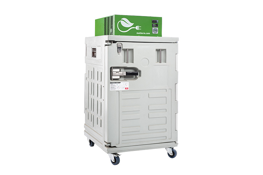 Isothermal container Koala Green 370 - 840x800x1543mm - ventilated cooling - -18°C+10°C - 120Ah 