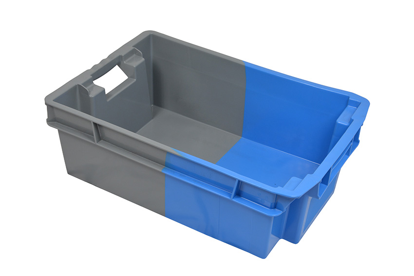 En Nest- und Drehstapelbehälter 32l - 600x400x200mm - geschlossene Wände und Boden - Bicolor 