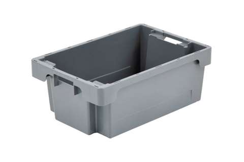 EN Nestable and stackable crate 32l - 600x400x200mm - closed sides and bottom