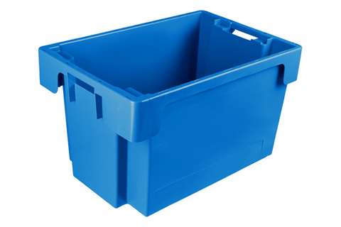 EN Nestbare draaistapelbak 60l - 600x400x350mm - gesloten wanden en bodem