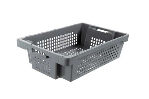 EN Nest- und Drehstapelbehälter 25l - 600x400x150mm - perforierte wände und boden