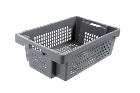 EN Nest- und Drehstapelbehälter 32l - 600x400x200mm - perforierte wände und boden