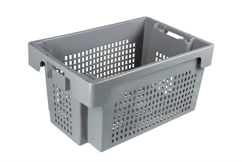 EN Bac gerbable emboîtable 50l - 600x400x300mm - parois et fond perforés 