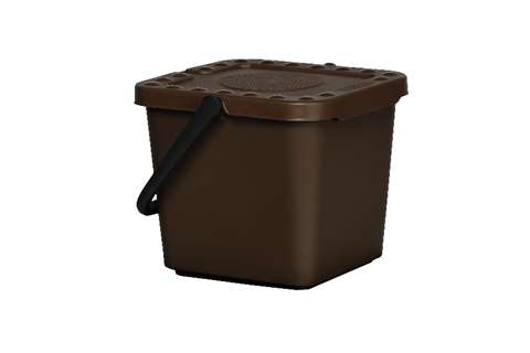 Organic waste container with flip lid - with perforated lid - 7l