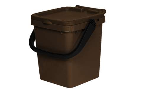 Organic waste container with flip lid - with closed lid - 20l