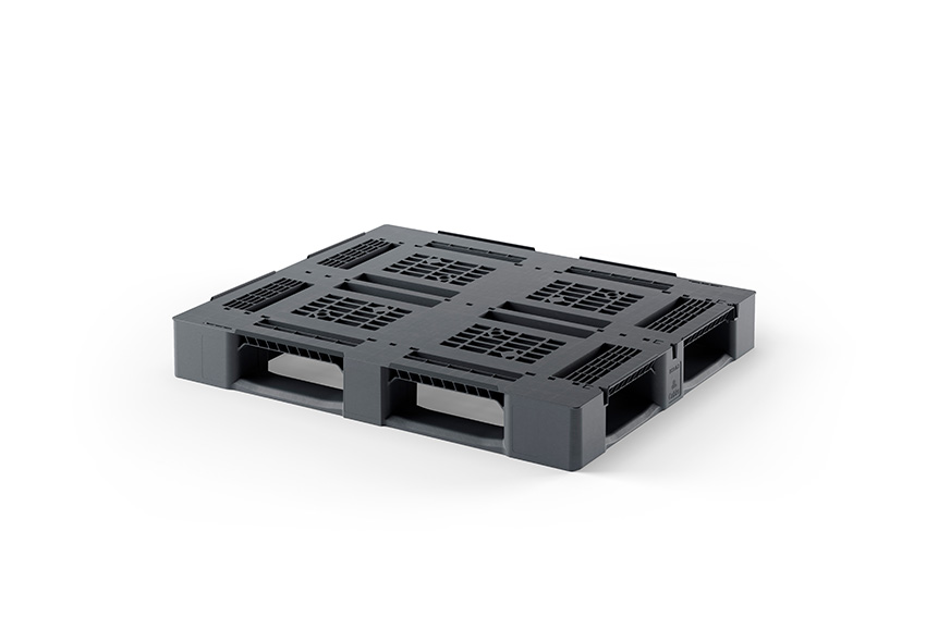 Palette Classic line - 1200x1000x150mm - ajourée - 5 semelles - bord 7mm - 2000 kg de capacité dyn. 