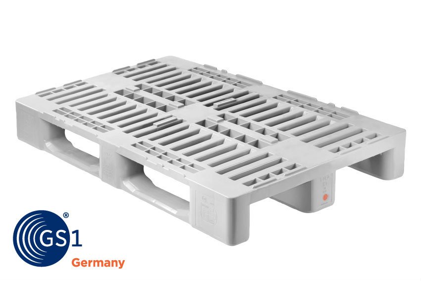 Hygiene pallet h1 gs1 - 1200x800x160mm - 3 gesloten sleeplatten 