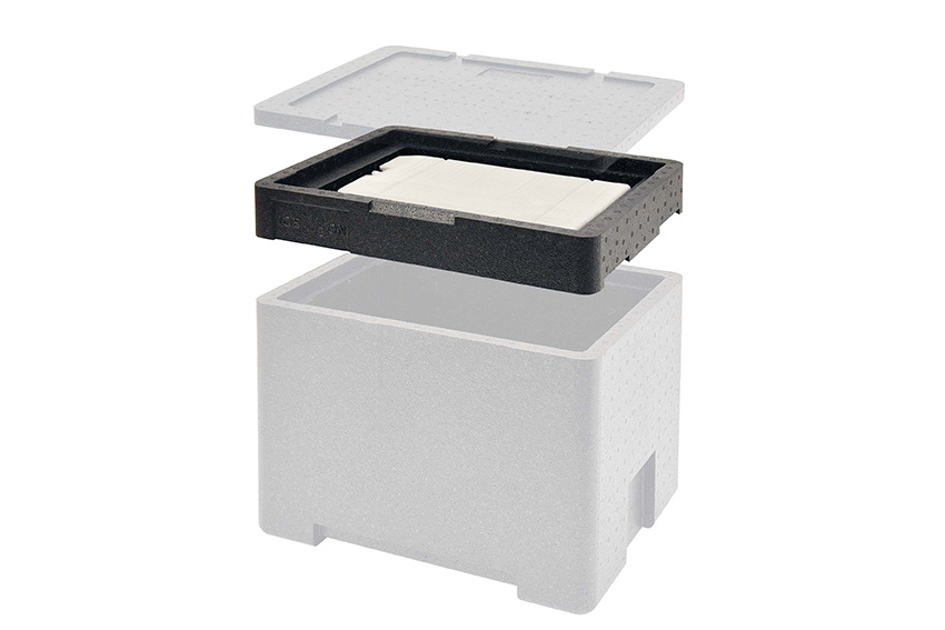 Isothermer Aufsatz warm/kalt GN1/2 - 420x330x85mm - Polibox Basic 
