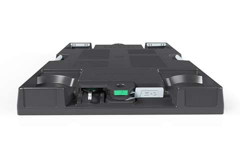Couv. de palette 812x610x81mm - 1/2 Euro - 2 sangles d'arrimage pour dolly