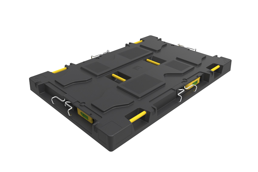 Palletdeksel 1222x822x118mm - Euro - 2 spanbanden - kunststof pallet - haak 