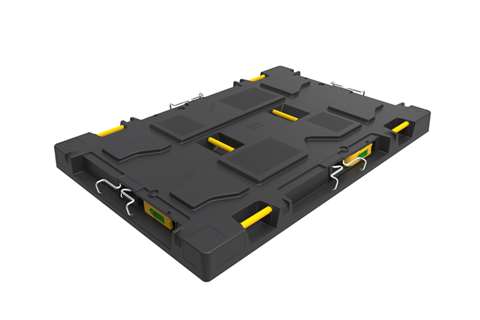 Couv. de palette 1222x822x118mm - Euro - 2 sangles d'arr. - pl en plastic
