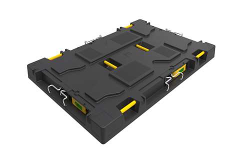 Couv. de palette 1227x1027x100mm - ind. - 2 sangles d'arr. - pl en plastic