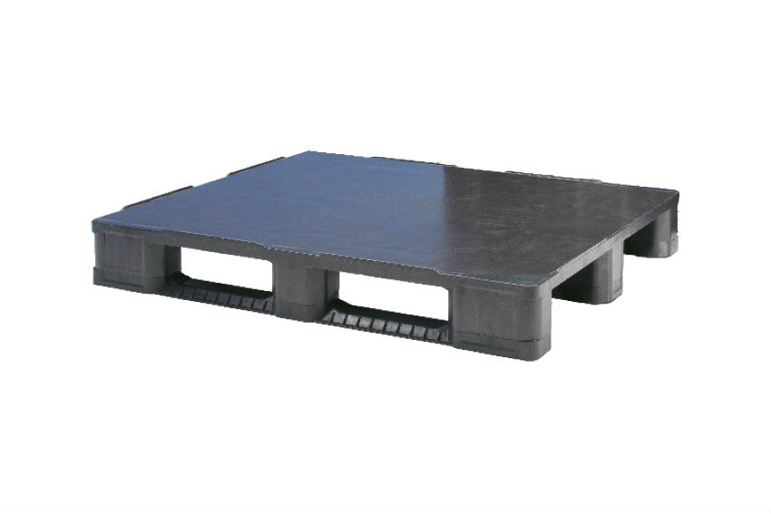 Palette premium - 1200x1000x160 mm - rec - plateau fermé  - 3 semelles 