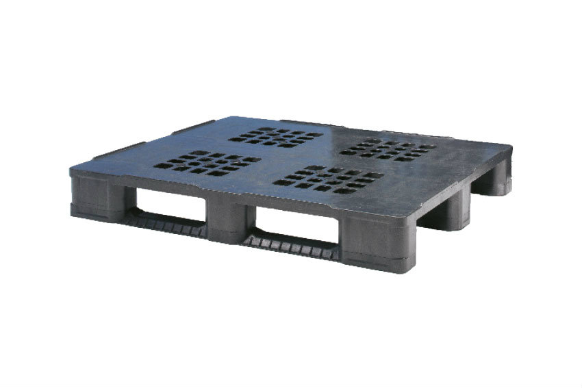 Palette premium - 1200x1000x160 mm - rec - plateau ajouré - 3 semelles 