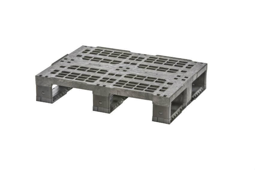 Palette export - 800x600x160 mm - rec - plateau ouvert - 3 semelles 