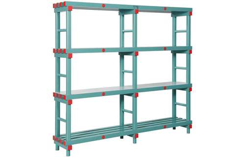 Rekstelling 1500x400x1820mm - 4 niveaus - tussenafstand 500mm - 2 vakken per niveau
