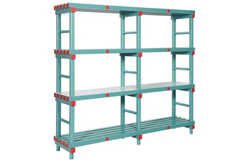 Rekstelling 1500x500x1820mm - 4 niveaus - tussenafstand 500mm - 2 vakken per niveau