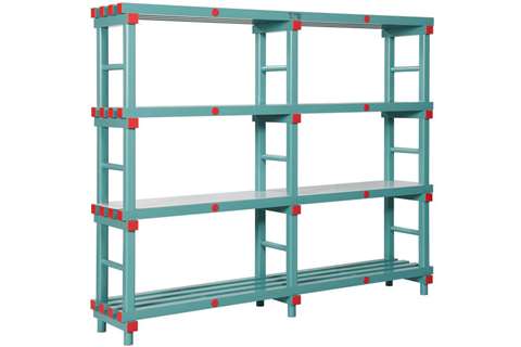 Rekstelling 2000x400x1820mm - 4 niveaus - tussenafstand 500mm - 2 vakken per niveau