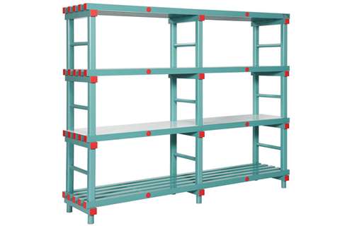 Rekstelling 2000x500x1820mm - 4 niveaus - tussenafstand 500mm - 2 vakken per niveau