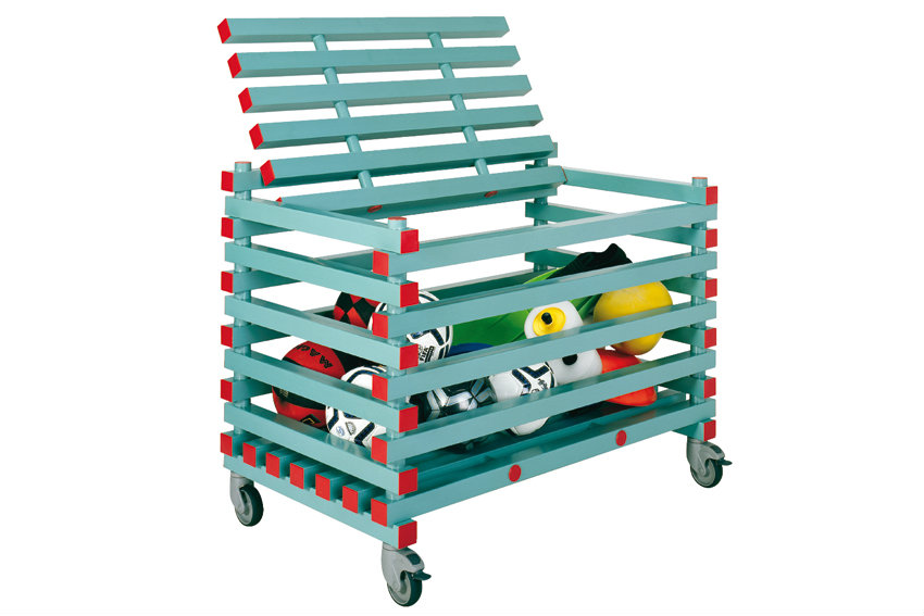 Plastic storage system with lid - 1200x700x930mm - 90mm openings 