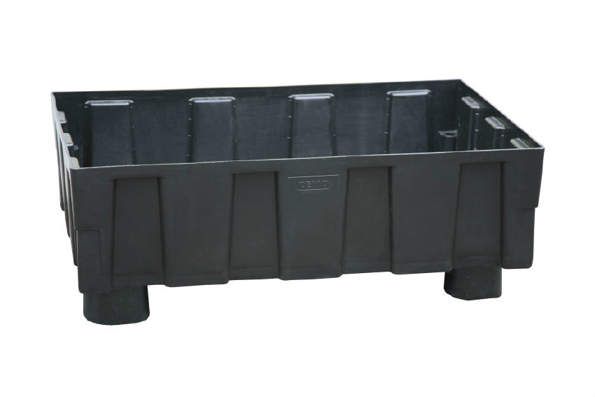 Euro-pe 250l retention bin - on feet - without grid 