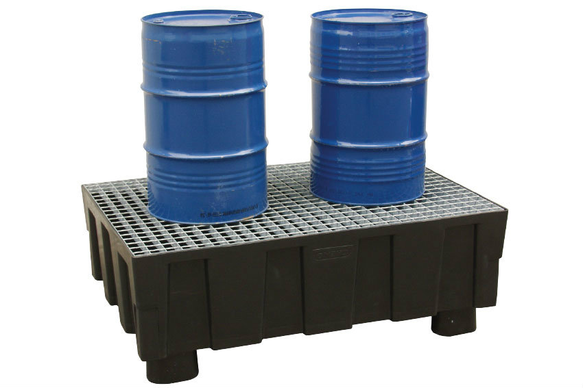 Euro-pe 250l retention bin - with galvanised grid 