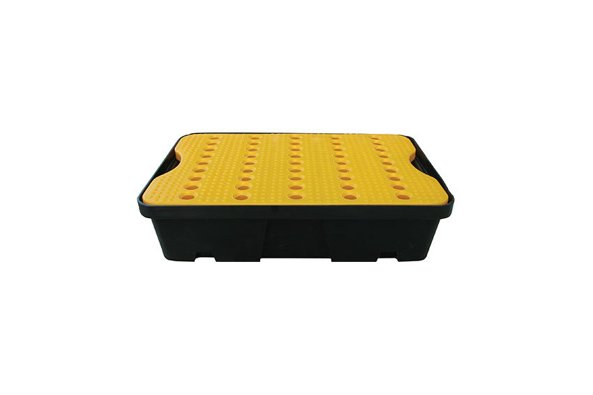 Spillpallet 600x400 mm - 20l - with yellow grid 