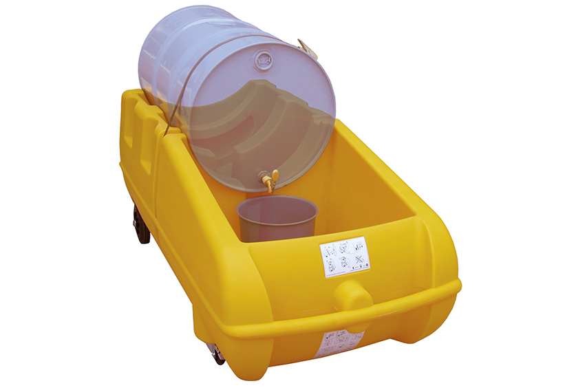 Containment cart for 1 drum - 250l - 1740x815x680mm 