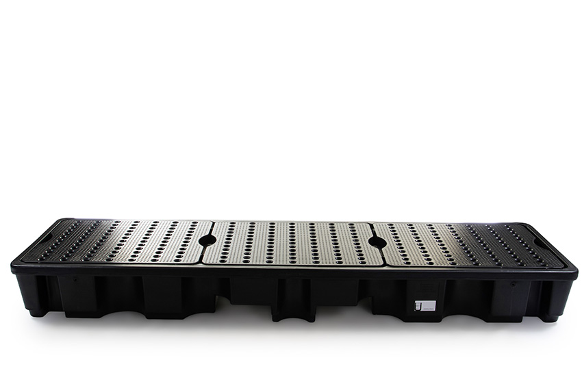 Leak tray with grate - 4 barrels - 235l - 2445x660x270mm - not for DE/AT 