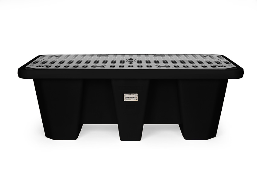 Lekbak met rooster 250l - 2 vaten - 1450x800x505mm - nestbaar - niet voor DE/AT 