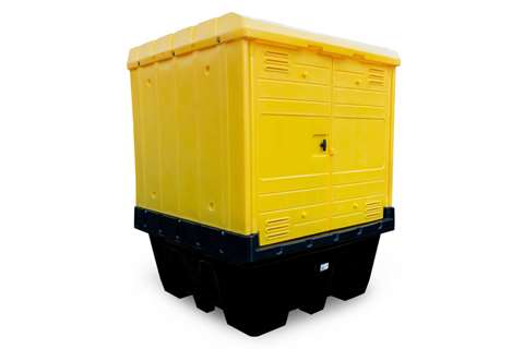 Lekbak met overkapping - 1 IBC container - 1260l - 1775x1770x2265mm