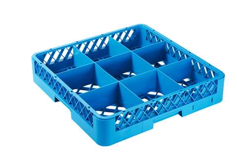 Casier à verres Qubb 9 compartiments - 500x500x100mm -ø verre max : 115-150mm