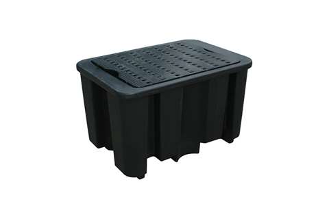 Spillpallet for 2 drums - 236 l - with grid - only for DE/AT