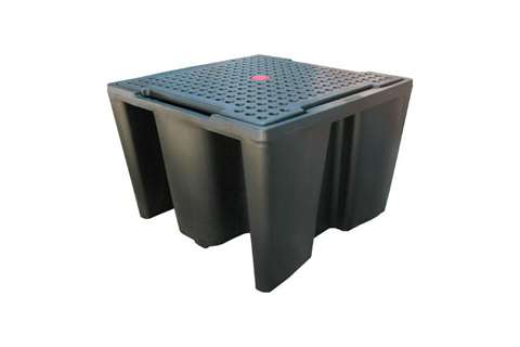 Spillpallet for 1 IBC tank - 1100 l - with grid - only for DE/AT