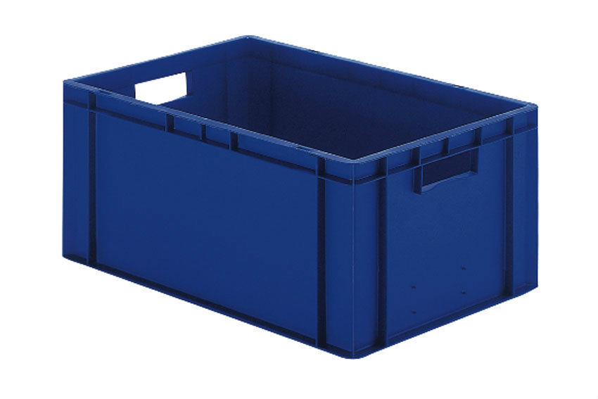 EN Stacking bin Rainbow 51l - 600x400x270mm - closed sides and bottom 