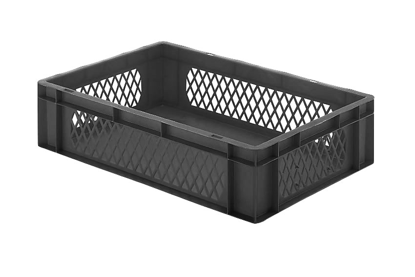 EN Stapelbak Rainbow 26l - 600x400x145mm - gesloten bodem en geperforeerde wanden 