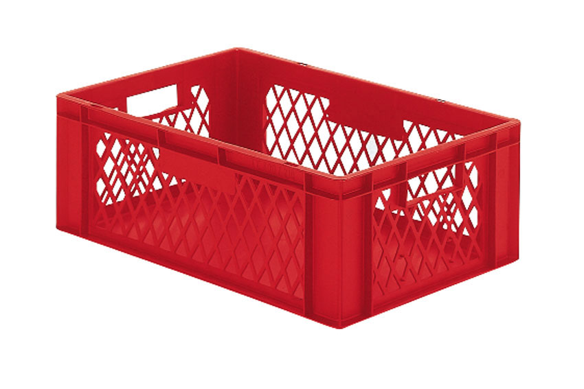 EN Stapelbak Rainbow 40l - 600x400x210mm - gesloten bodem en geperforeerde wanden 