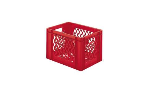 EN Stacking bin Rainbow 24l - 400x300x270mm - perforated sides and bottom