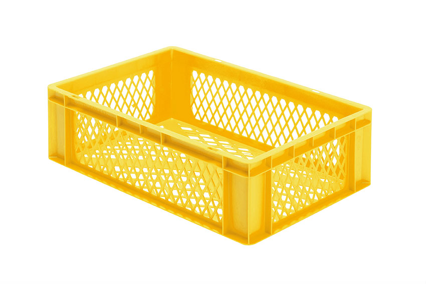 EN Stacking bin Rainbow 33l - 600x400x175mm - perforated sides and bottom 