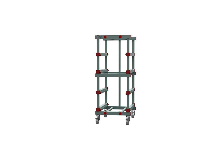 EN trolley - 540x660x1320mm - 4 levels with spacing 220mm 