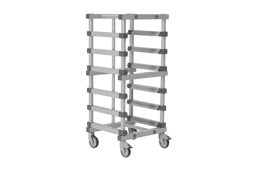 EN chariot  - 540x660x1370mm - 6 niveaux avec un espacement de 120mm 